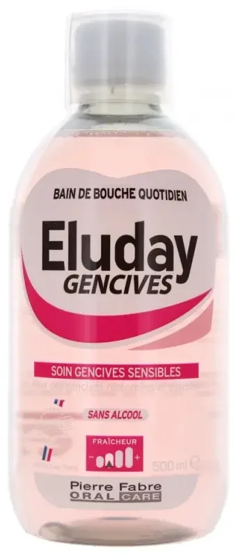 Pierre Fabre Oral Care – Eluday Gencives – Bain de Bouche Gencives Sensibles 500 ml
