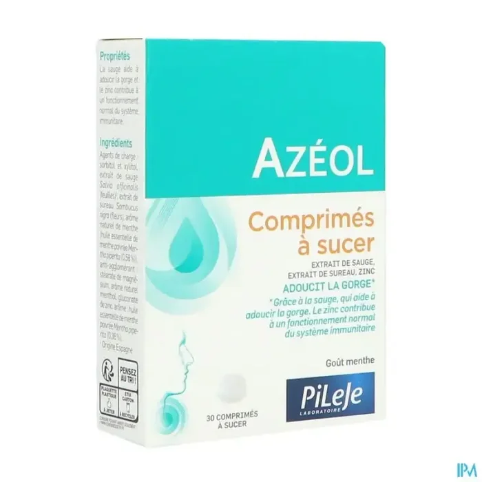 Pileje azeol gorge comprimé à sucer 30