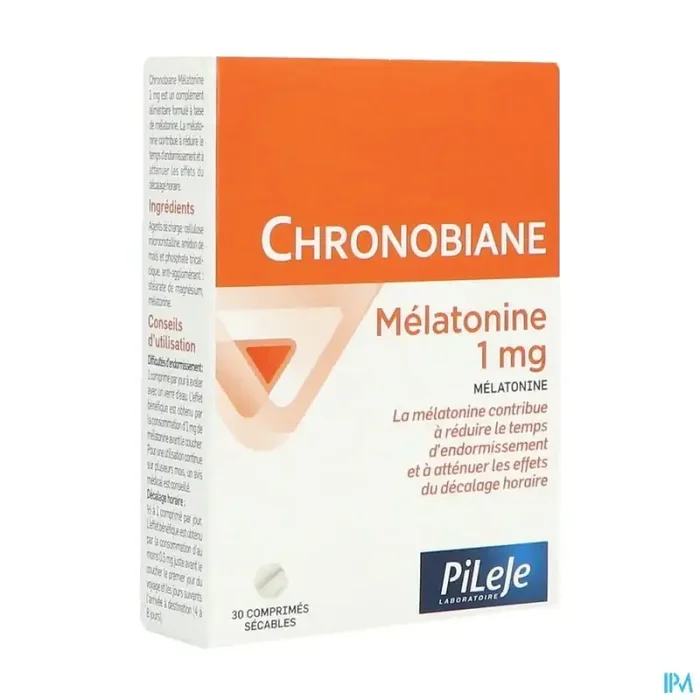 Pileje chronobiane melatonine 1mg comprimé sécable 30