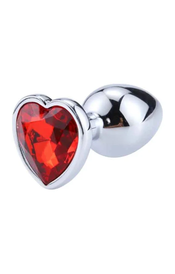 Plug anal bijou coeur – Rouge – Taille S