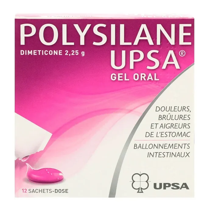 Polysilane Upsa Gel Oral – Douleurs estomac Ballonnements intestinaux – 12 sachets