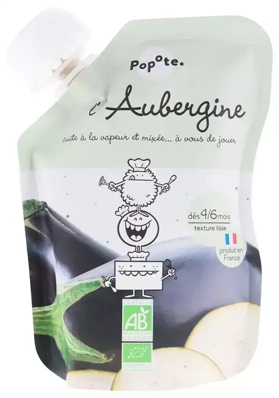Popote Gourde L‘Aubergine Bio Dès 4/6 Mois 120 g