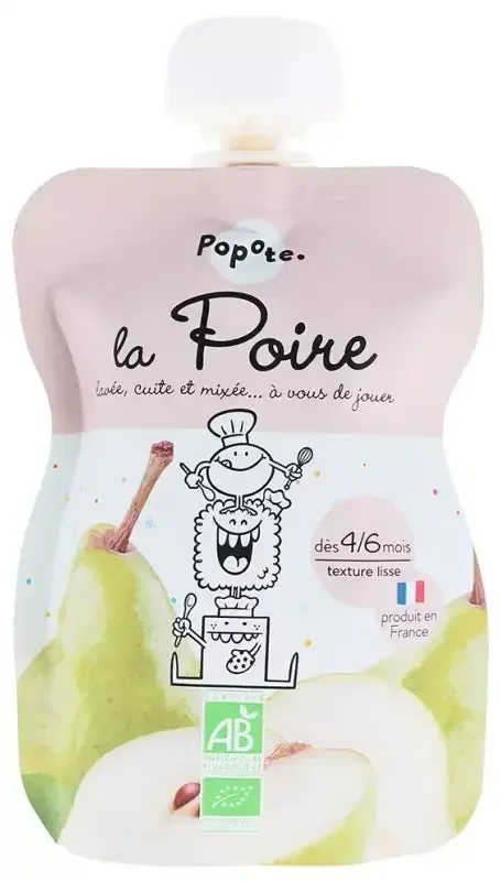 Popote Gourde La Poire Bio Dès 4/6 Mois 120 g