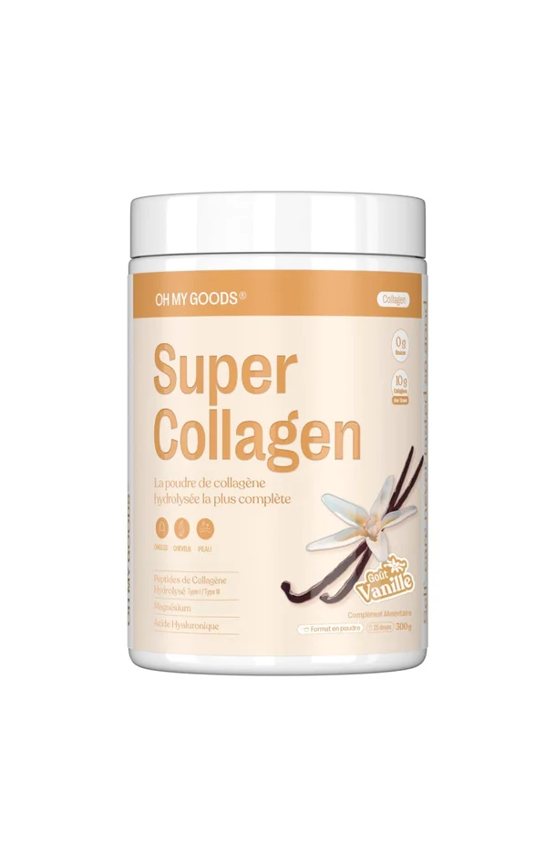Poudre de collagène hydrolysée – Super Collagen – Goût vanille – 300 g