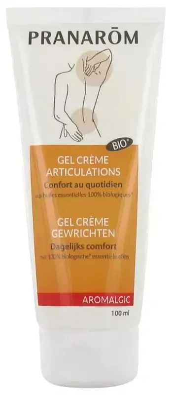 Pranarôm Aromalgic Gel Crème Articulations Bio Genou Dos Épaule Nuque Aux Huiles Essentielles Naturelles 100 ml