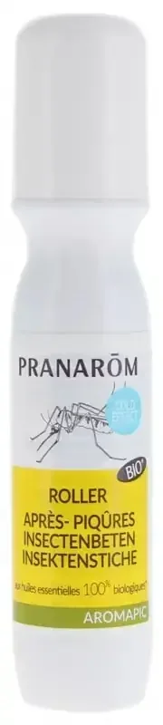 Pranarôm Aromapic Roller Après-Piqûres Bio (Eco) Gel Apaisant Aux Huiles Essentielles Pures et Naturelles Format Pratique Hect5 ml
