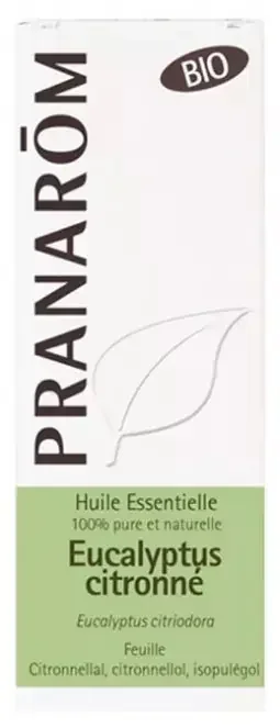 Pranarôm Huile Essentielle Eucalyptus Citronné Feuille Bio Eucalyptus Citriodora Feuille Hect 10 ml