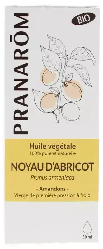 Pranarôm Huile Végétale de Noyau d‘Abricot Bio Contient Les Vitamines a et E 50 ml