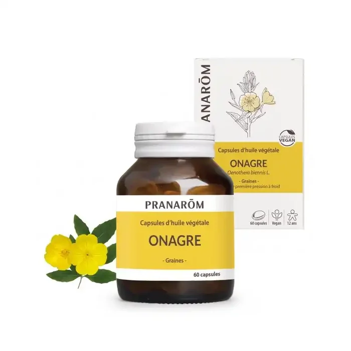Pranarom huile vegetale Onagre 60 Capsules