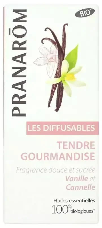 Pranarôm Tendre Gourmandise Vanille et Cannelle Mélange Pour Diffusion Bio 30 ml