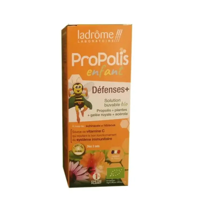 PROPOLIS ENFANT DEFENSES+ SOLUTION BUVABLE BIO 100ML LADRÔME
