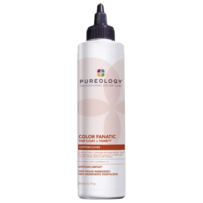 Pureology Color Fanatic Protection Capillaire Top Coat + Tone pour Cheveux Cuivrés 200 ml