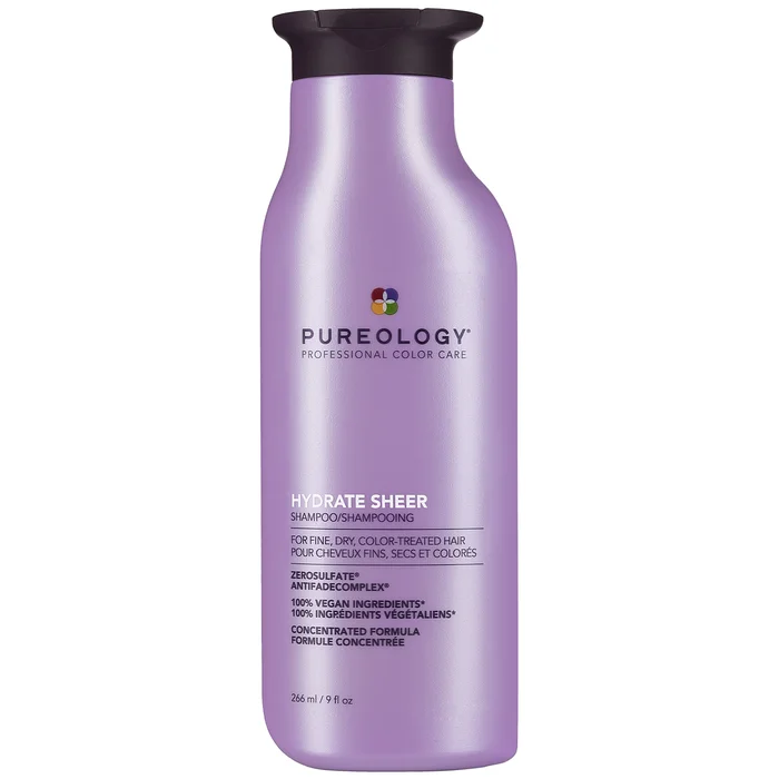 Pureology Hydrate Sheer Shampooing Doux Sans Sulfate pour Cheveux Fins et Secs 266 ml