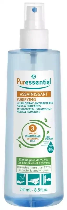 Puressentiel Lotion Spray Antibactérien Mains & Surfaces – 250 ml