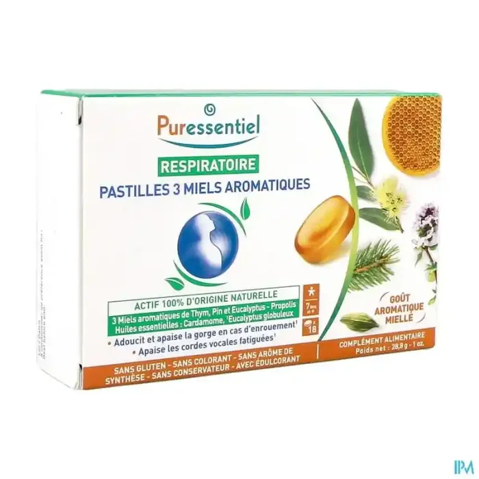 Puressentiel pastille respiratoire aux 3 miels aromatiques 18