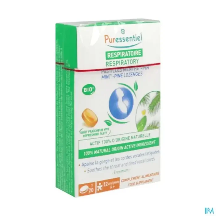 Puressentiel pastille respiratoire gorge menthe pin 20