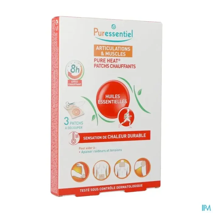 Puressentiel patch chauffant pure heat articulations muscles x3