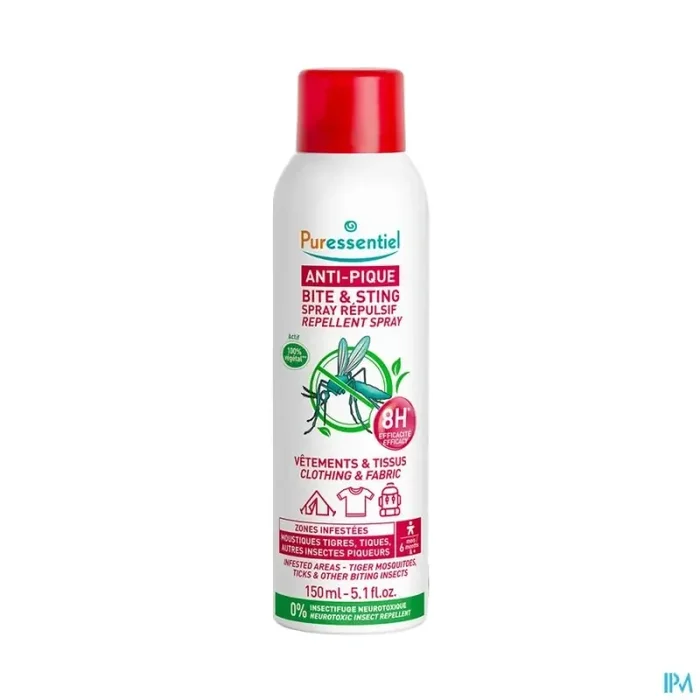 Puressentiel spray vetements tissus antipique pompe 360 150ml