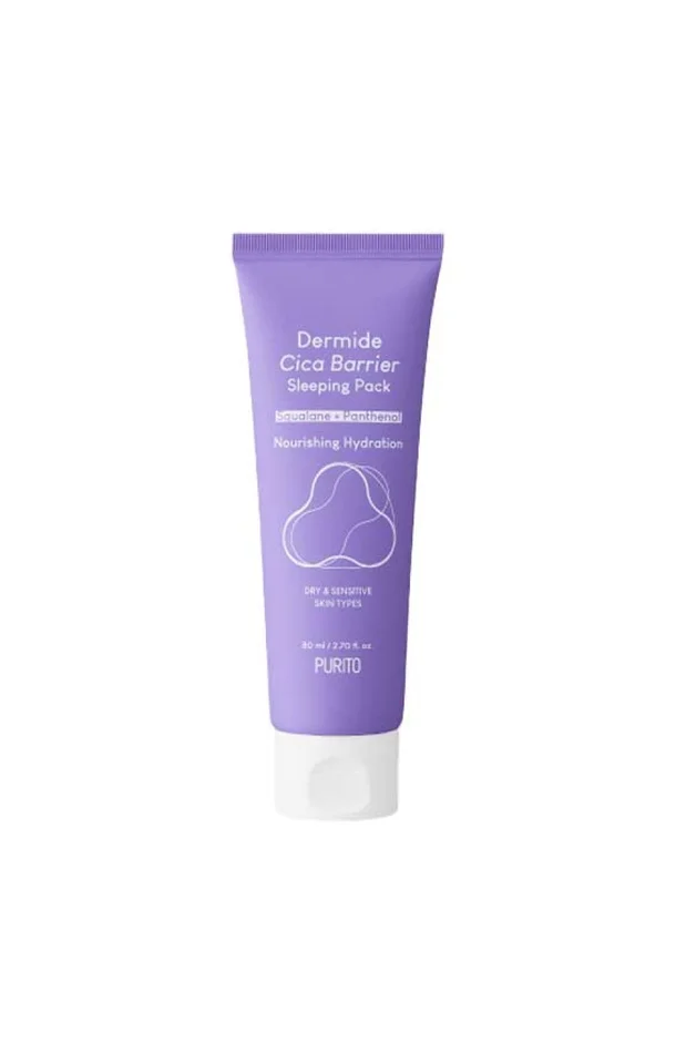 Purito – Masque de nuit réparateur & hydratant – Céramides & acide hyaluronique – Peaux sensibles
