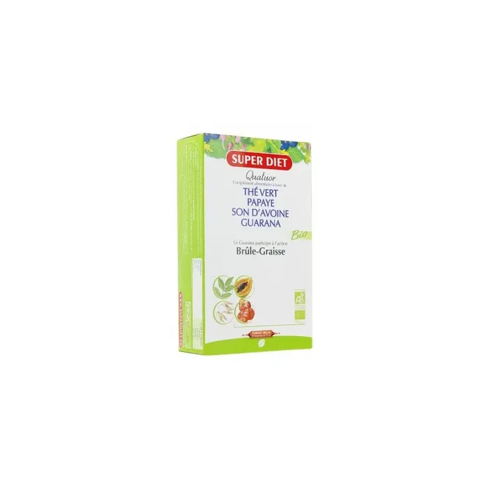 QUATUOR BRULE GRAISSE 20 AMPOULES DE 15ML SUPER DIET