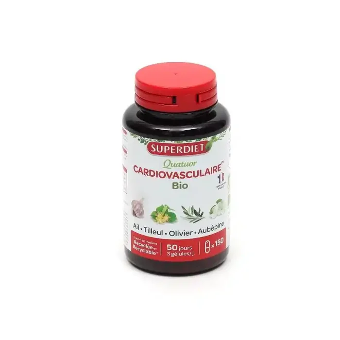 QUATUOR CARDIOVASCULAIRE 150 GELULES SUPER DIET