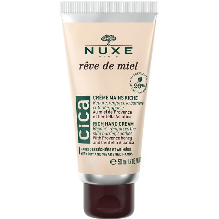 R&ecirc;ve de Miel&reg; – CICA Cr&egrave;me mains riche – Peaux tr&egrave;s s&egrave;ches – 50ml