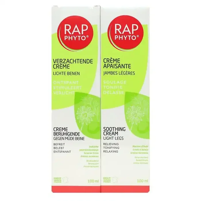 Rap Phyto Crème apaisante Jambes légères Tube 100Ml Duo (lot de 2)