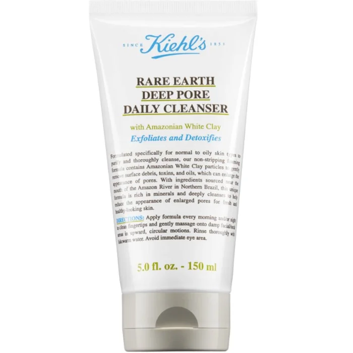 Rare Earth Deep Pore Daily Cleanser – Nettoyant visage purifiant à l’argile blanche – peaux normales à grasses 150 ml
