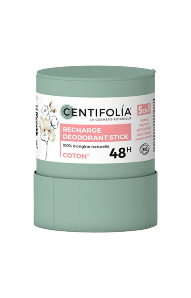 Recharge déodorant stick efficacité 48h bio – Fleur de coton – 50 g