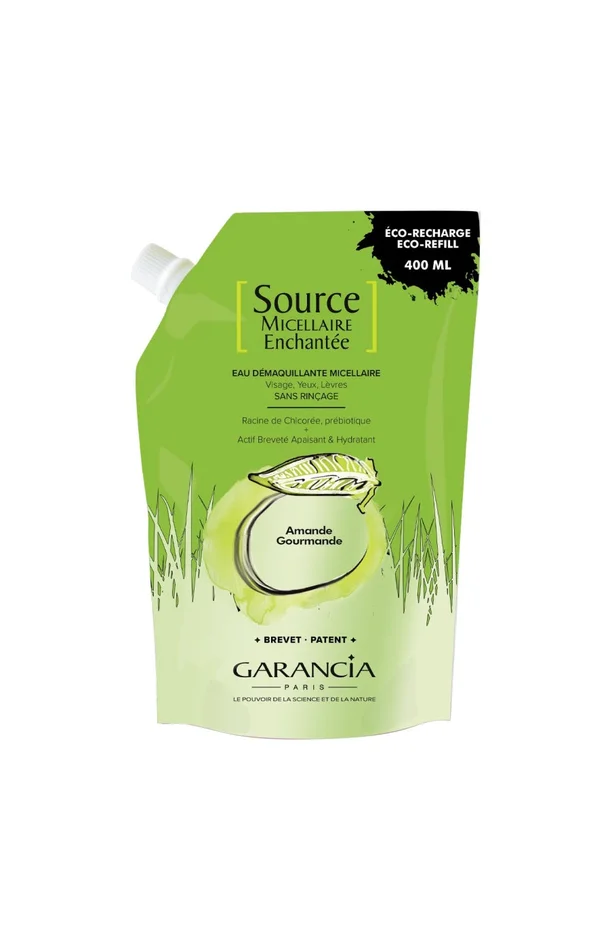Recharge eau micellaire à l’amande – Source enchantée – 400 ml
