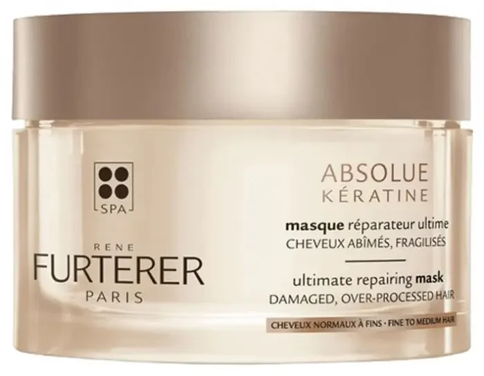 René Furterer Absolue Kératine Masque Réparateur Ultime Cheveux Épais 200 ml – Type Cheveux Normaux à Fins