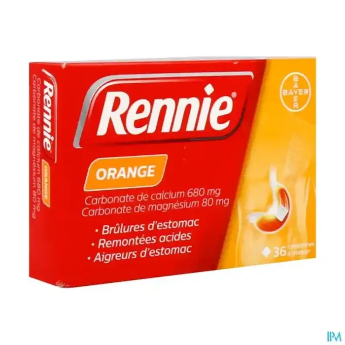 Rennie orange comprimé à croquer 36