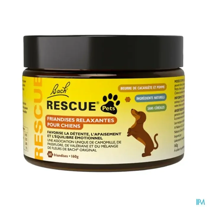 Rescue bach pets friandises relaxantes pour chiens x60