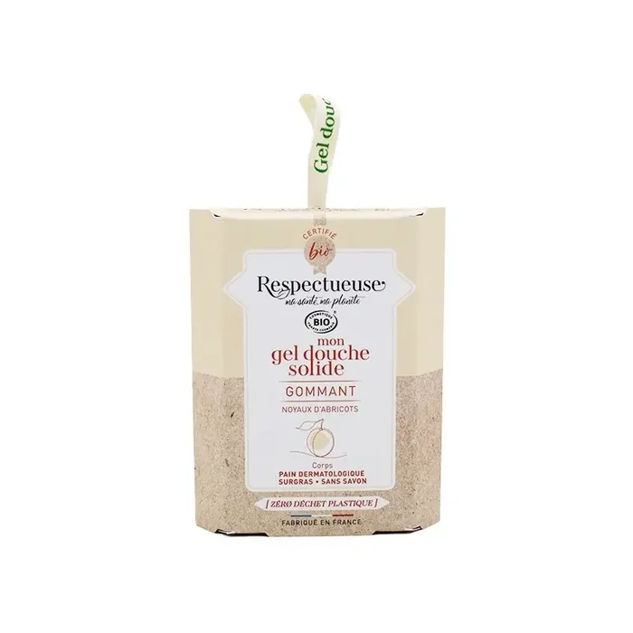 Respectueuse gel douche solide gommant bio 75gr