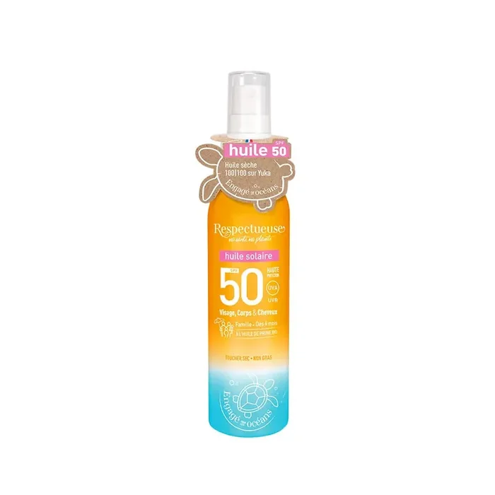 Respectueuse Huile Solaire SPF50 100ml