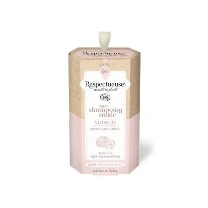 Respectueuse Shampooing Solide Nutritif Bio Cheveux Secs et Abimes 75g