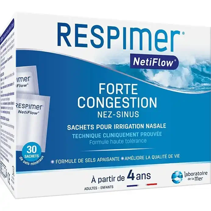 Respimer Netiflow – Forte congestion Nez Sinus – 30 sachets
