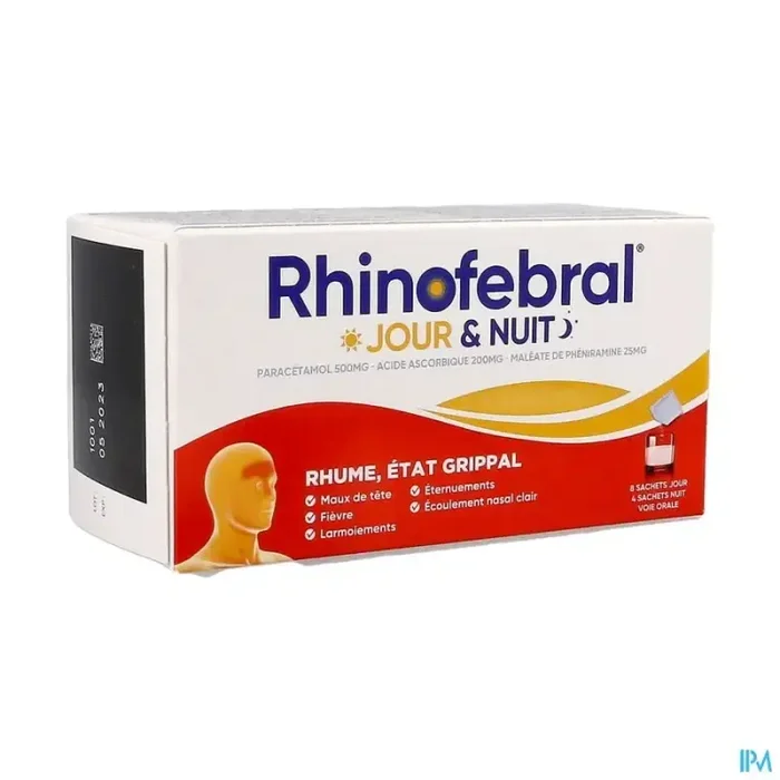 Rhinofebral jour nuit poudre pour solution buvable sachet 5g 12