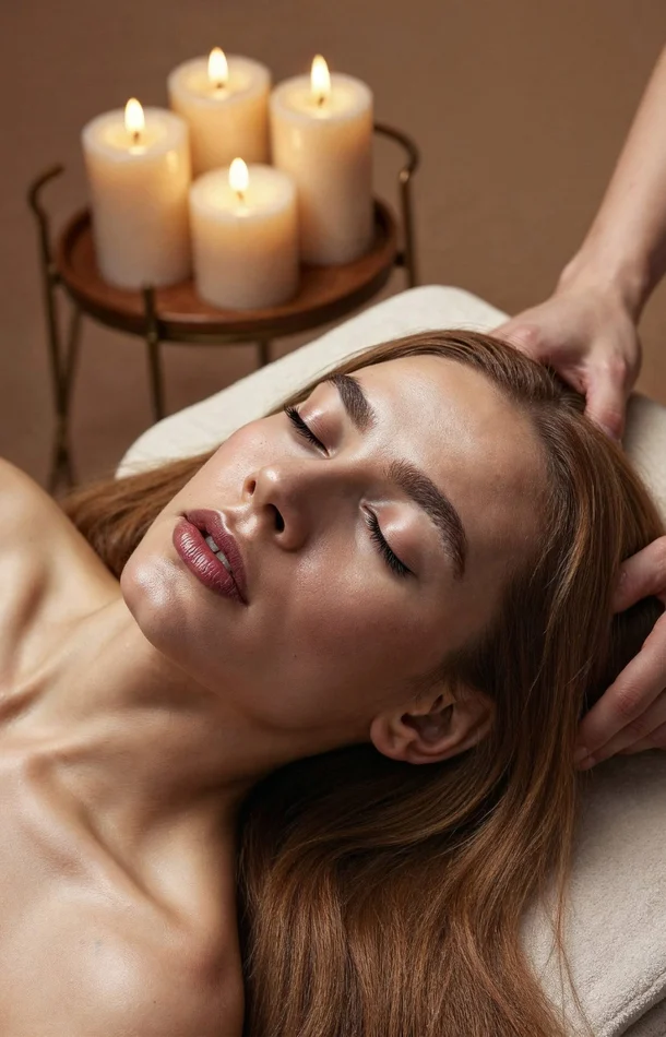 Rituel : massage relaxant et massage japonais du crane et du visage – 1h15