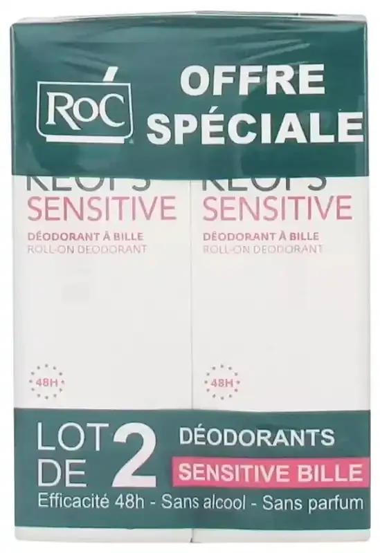 RoC Keops Sensitive Déodorant à Bille Peaux Sensibles 48H 2 x 30 ml