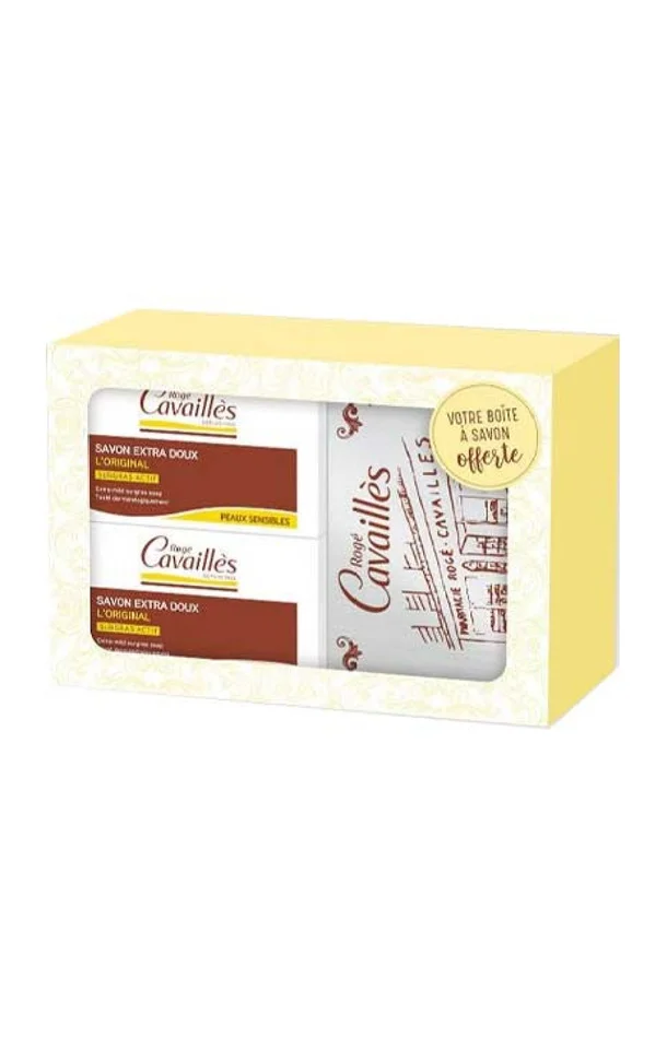 Rogé Cavaillès – Coffret de savons solides & boite à savon – L’original – 2 x 250 g