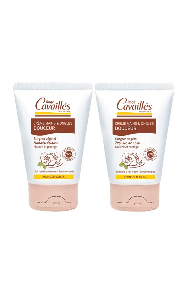 Rogé Cavaillès – Crèmes mains douceur – Extrait de rose – 2 x 50 ml