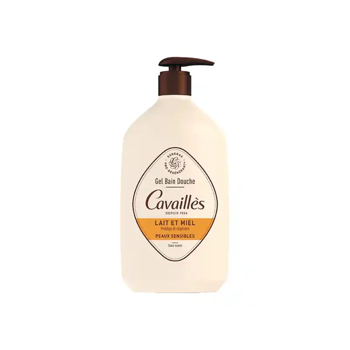 Roge Cavailles gel bain douche lait et miel 1L