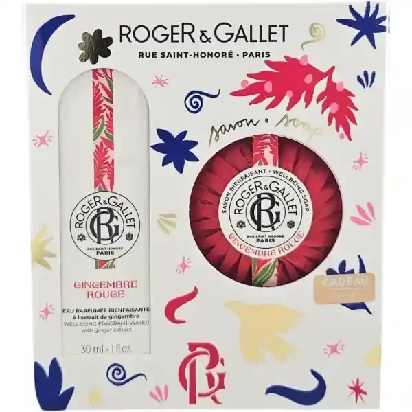 Roger & Gallet Coffret Eau Parfumée Bienfaisante Gingembre Rouge 30 ml + Savon Bienfaisant 100 g