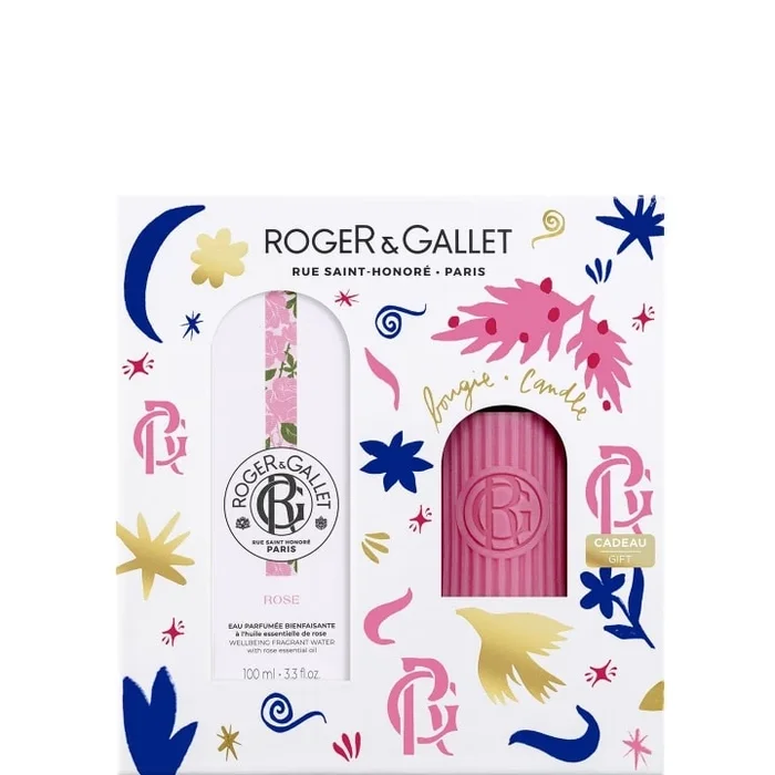 Roger&Gallet Rose Coffret Eau Parfumée Bienfaisante – Bougie Parfumée