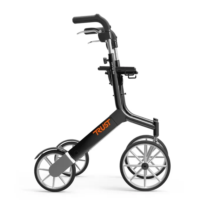Rollator 4 roues avec sac – Let‘s Go Out – Noir