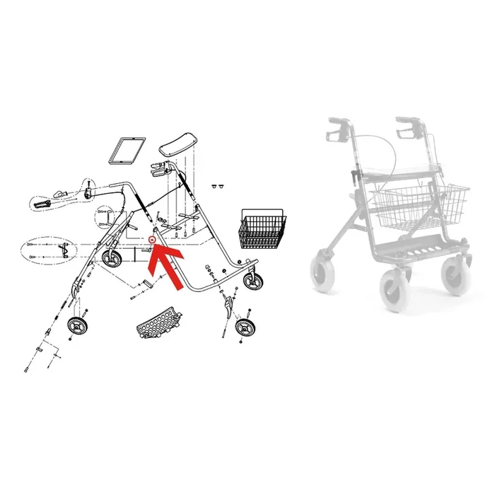 Rondelle M8X16 x1 pour rollator 286