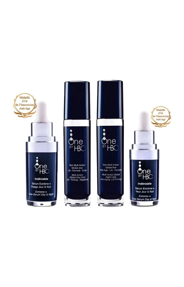 Routine anti-âge ultime – Indéniable – Jour & nuit – Visage & yeux – 4 soins