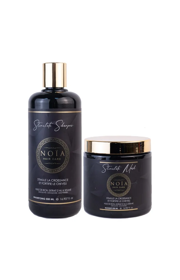 Routine fortifiante & stimulante – Huile de ricin – Cheveux – 2 x 500 ml