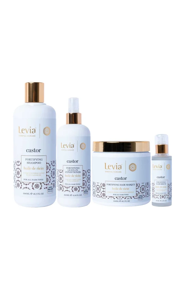 Routine fortifiante – Huile de ricin – Cheveux normaux à secs – 4 produits